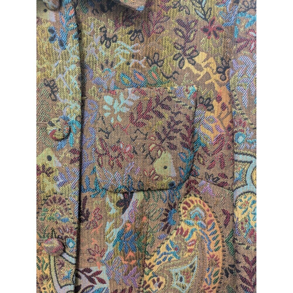 Vintage Methode Multicolored Tapestry Jacquard Blazer Jacket sz 4 Floral Paisley - Picture 7 of 12